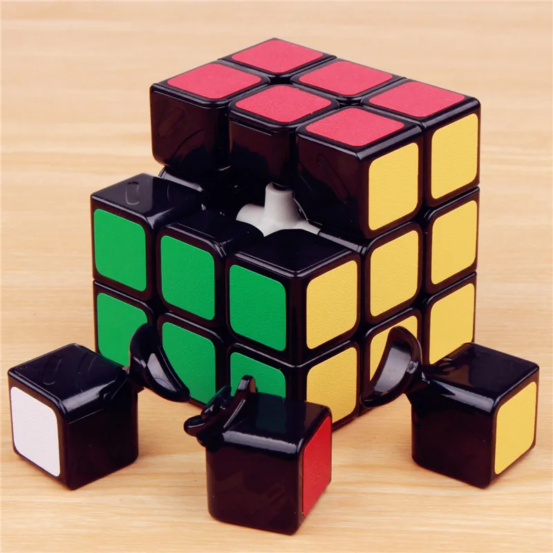 Cubo de rompecabezas de tres capas para niños, cubo mágico profesional de colores blancos y negros, 3x3x3, envío gratis