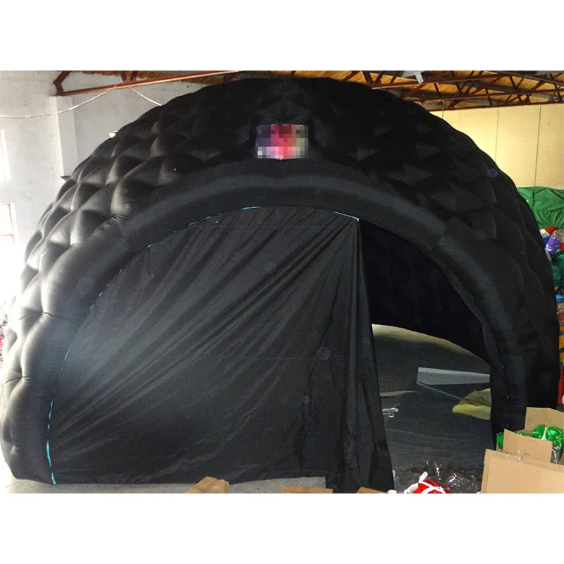 Hot sale simple design inflatable black tent Conference tent exhibition Leisure outdoor camping