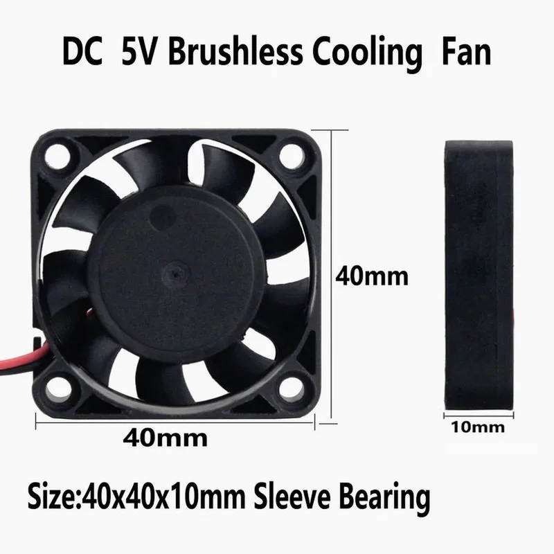 5pcs Gdstime 5V 40mm 40x40x10mm 9 Blades Mini Brushless DC USB Connection Computer Case Cooling Fan