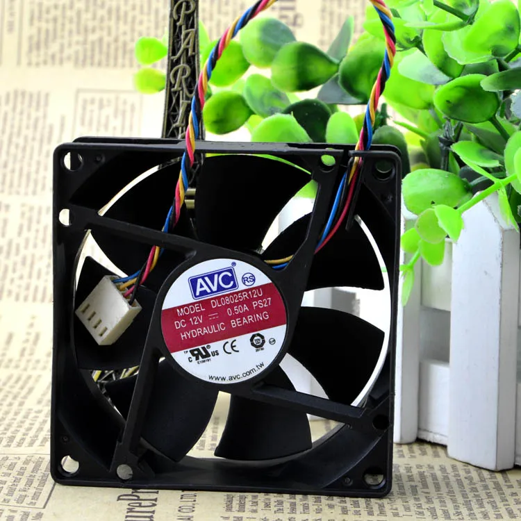 AVC DL08025R12U 8cm Fan 12V 0.5A PWM Hydraulic Bearing