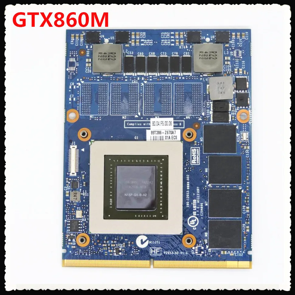 GTX860M GTX 860M 2G DDR5 128bit VGA Video Card For Clevo P375SM P170EM P150EM P157SM P151SM P150SM P170SM P177SM P370SM P570EM