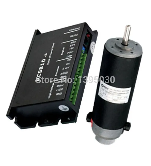 (Drive+Motor) 1Set 120W DC Servo Drive DCS810S + Motor DCM50207-1000 Brush DC18-80V 30.3VDC 120W 2900RPM