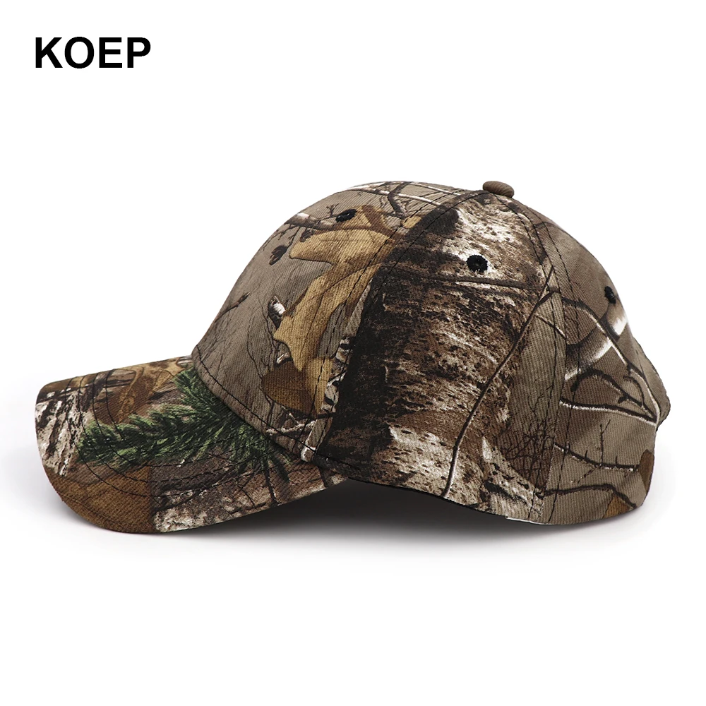 KOEP New Outdoor Jungle Fishing cappello da Baseball Cap uomo Camouflage cappello da caccia Casquette Bone Cotton Rucker Camo Snapback cappellini papà