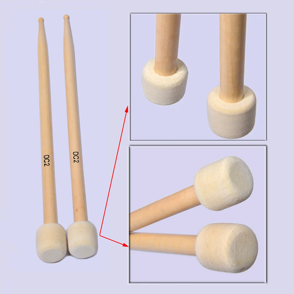 High Quality Timpani Mallets Precussion Beaters Hammer Drumsticks Free Shipping