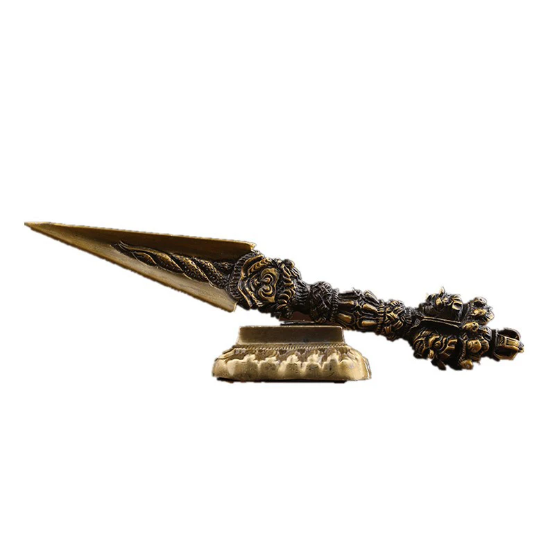 Aqumotic Chinese Feng Shui Decor Copper King Kong Fallen Devil Puba Actuator Large 17cm Decorating Table Decor for Good Luck
