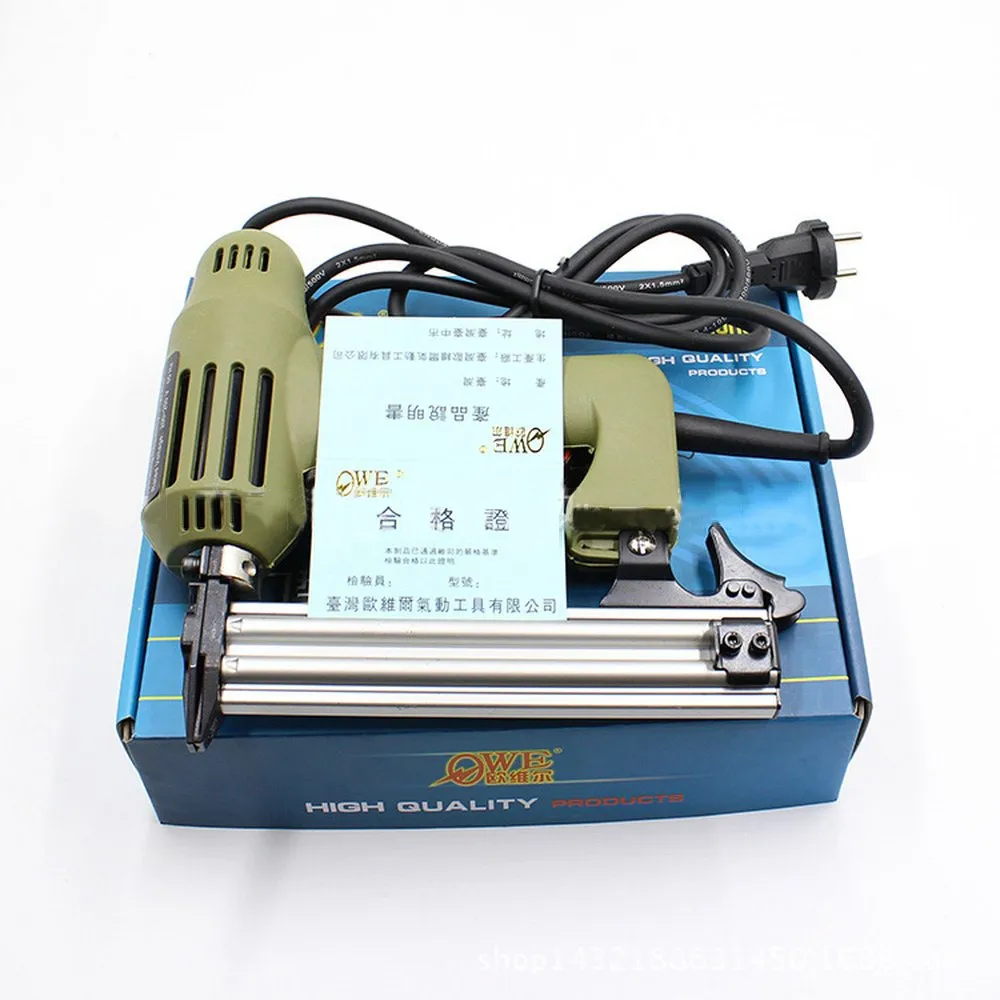 Imagem -02 - Nailer Elétrico com Grampos Liga de Alumínio Grampeador Prego para Quadro com Grampos Carpintaria Ferramentas para Trabalhar Madeira F15 F30 F25 em 1