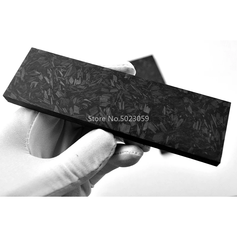 1Piece Noctilucent Marbled CF Carbon Fiber Block Ripple Resin Tool for DIY Knife Handle Craft Supplies