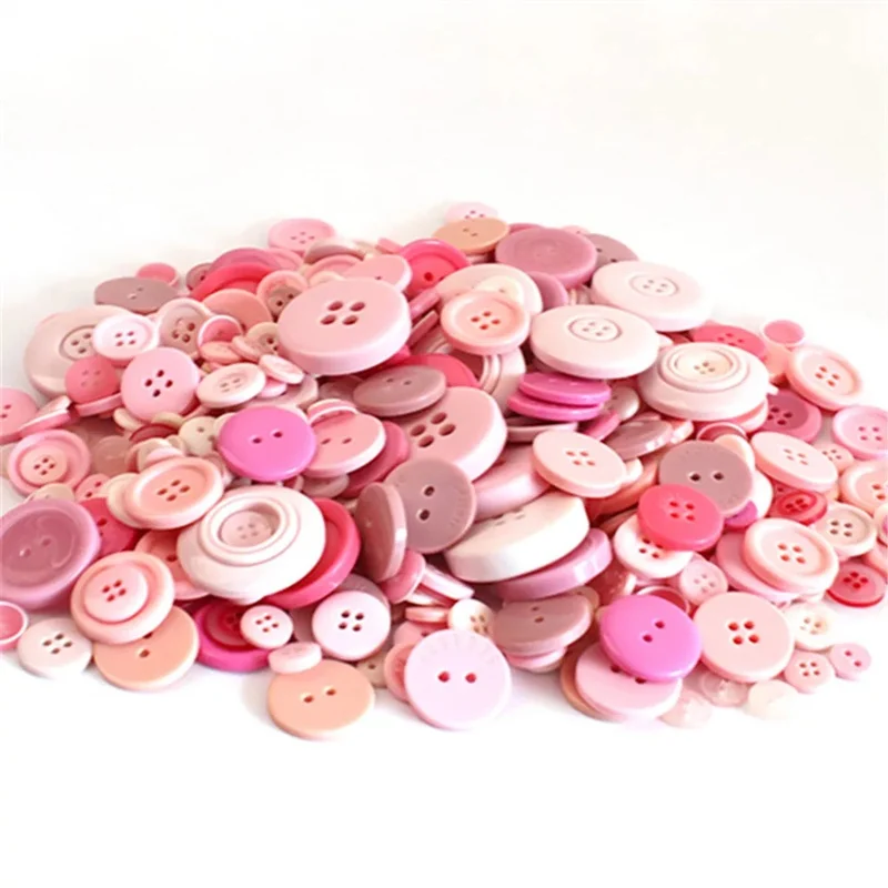 50Gram Mix Size Round Beautiful Button Sewing Fit Scrapbooking Apparel Crafts Decals for Kids Crafts Accessories