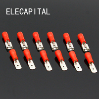 100 Pcs (50Pairs) 4.8mm Female Male Electrical & Wiring Connector Insulated Crimp Terminal Spade