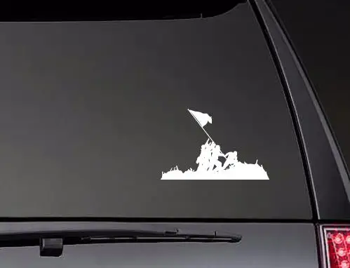 Raising Flag On Iwo Jima Car Body Stickers Car Window Stickers Rear Window Decor Waterproof Unique ZP0327