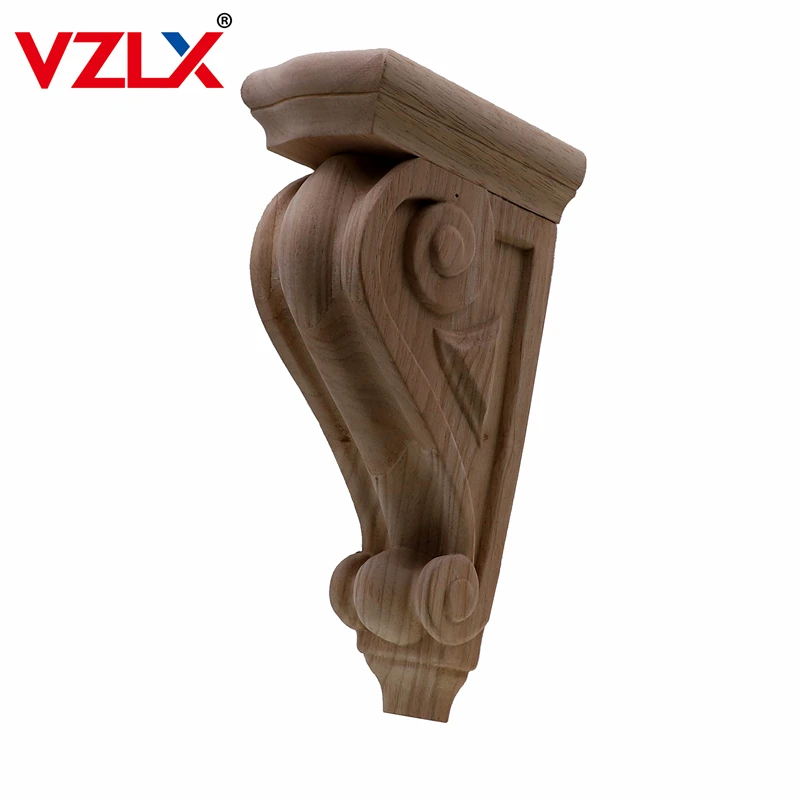 

VZLX European Style Woodcarving Decal Home Furniture Carved Applique Window Door Decor Wooden Figurines Crafts Wall WOOD Stigma