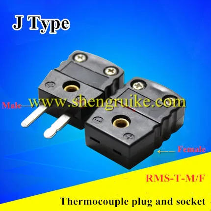 J Type thermocouple connector flat pin male and female