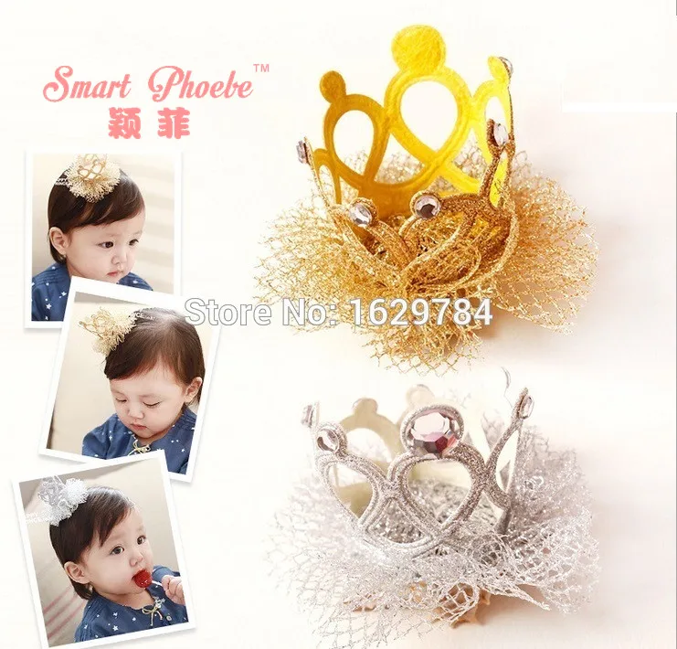 

Boutique 10pcs Fashion Cute Glitter 3D Tiaras Hairpins Solid Gemstone Lace Crown Hair Clips Hair Accessories Princess Headwear