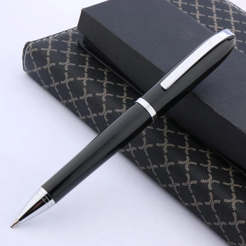 

luxury High quality brand baoer fat 516 metal Silver piece gift black Ballpoint Pen Business Office school supplies