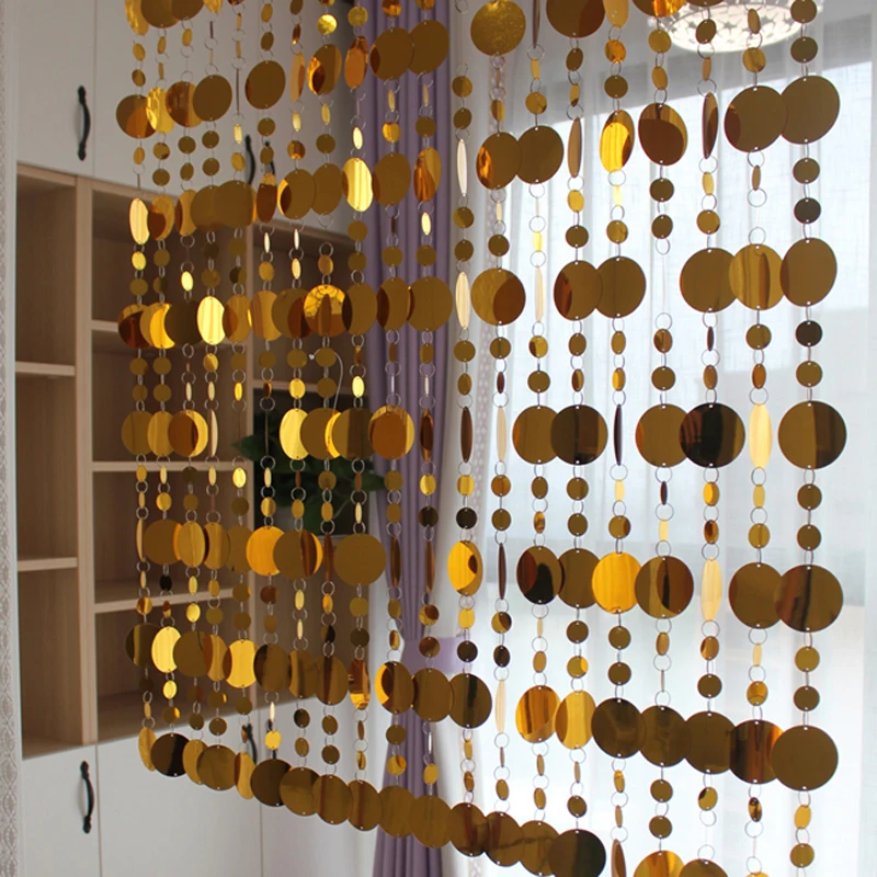Gold sequin curtains interior home decoration supplies children\'s room cartoon door curtains cafe partition decoration