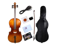 yinfente* 5 string Electric Acoustic Cello 4/4 Maple+Spruce Powerful Sound