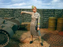 1:35 Resin kit  Beautiful female soldier Unassembled Sculpture for Hobbyists