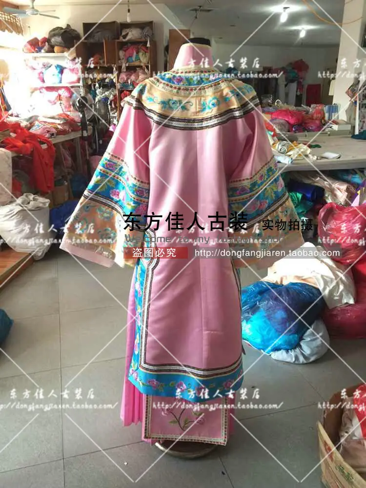 New TV Play Monster Killer Wu Xin Fa Shi Actress Same Design Pink Embroidery Qifu Qing Dynasty Princess Costume