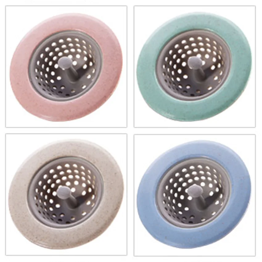 Silicone Floor Drain Strainer Sink Sewer Filter Water Hair Stopper Bath Catcher Shower Cover Kitchen Bathroom Anti Clogging