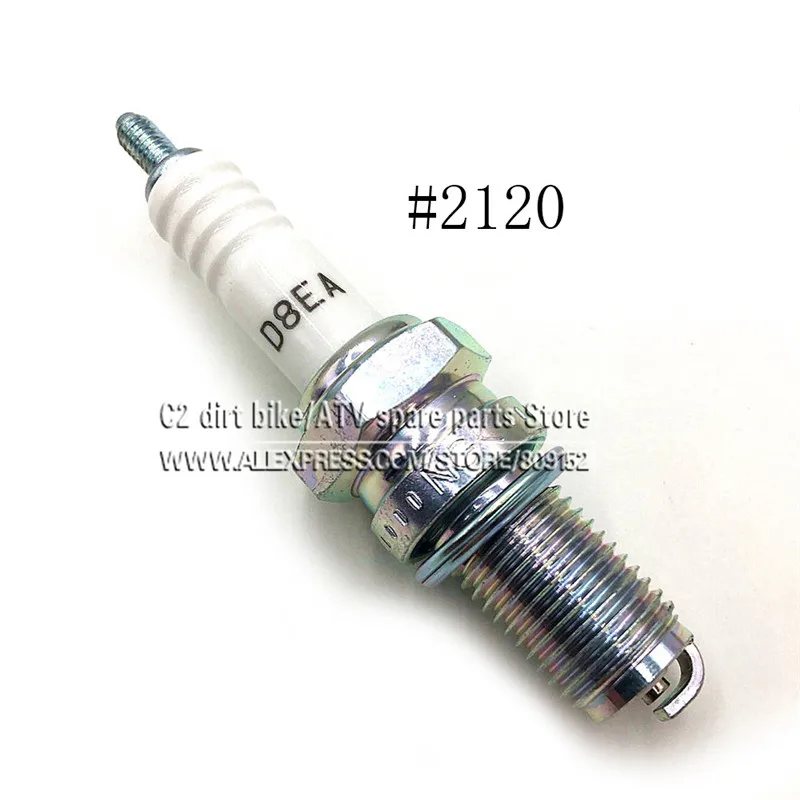 SPARK PLUG CR7SHA #4549 C7HSA #4629 D8EA #2120 DR8EA #7162 For NGK 4 stroke Engine, Dirt Pit Bike, ATV, motocross