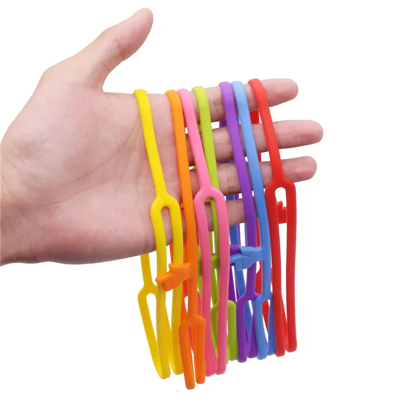 10 Pcs Flexible bookmark Learning Stationery Unique Creative Silicone Finger Pointing Bookmark Elasticity Book Mark