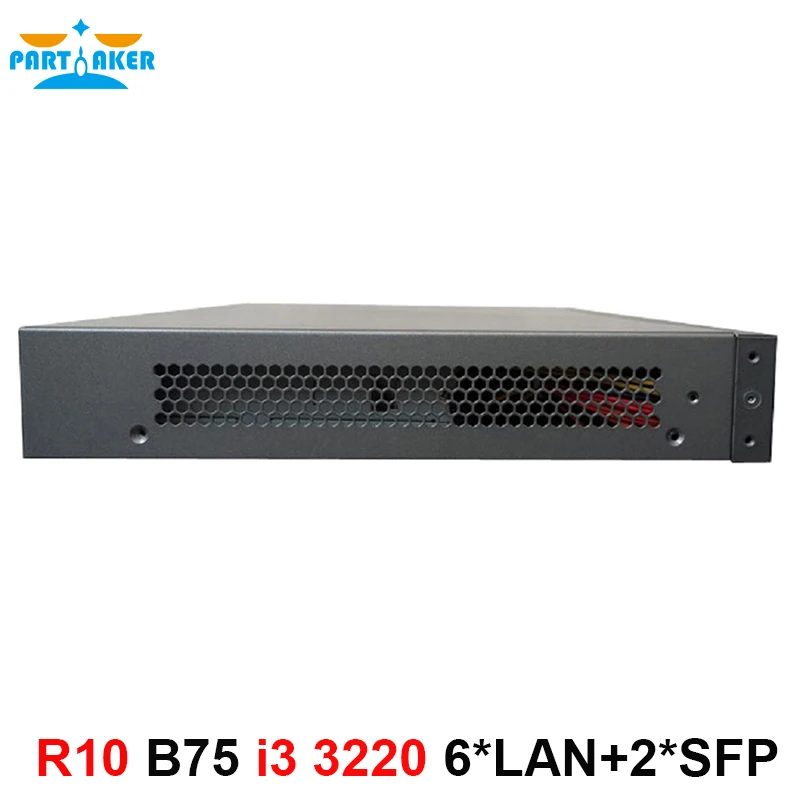 Partaker Firewall Appliance B75 Intel Core i3 3220 with 6 82583V Lan 2 Intel i-350 Fiber optical Mikrotik Pfsense VPN Network PC