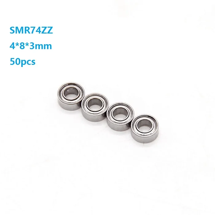 

50pcs/lot 4x7x2.5mm S674ZZ SMR74ZZ SMR74 ZZ bearing 4*7*2.5mm Stainless Steel Deep Groove Ball Bearing MR74ZZ