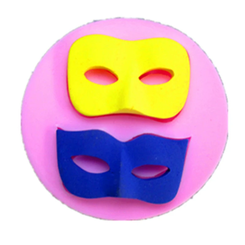 3D Halloween Party Night Ball Make up Mask Cupcake Fondant Decorator Mold Sugarcraft Chocolate Baking DIY Tools Bakeware