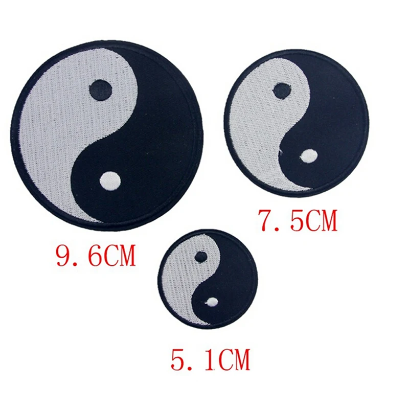 New Patches Yin Yang Iron On Patches For Clothes DIY Accessory DIY Customise Denim Classic Feng Shui Brand Patch Chinese