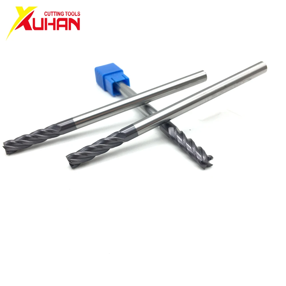 4 الناي Φ6.0 * 6D * 150L HRC50 آلة تحكم رقمي بالكمبيوتر الصلبة كربيد endmill التنغستن الصلب قاطعة المطحنة نهاية مطحنة أداة القطع endmill