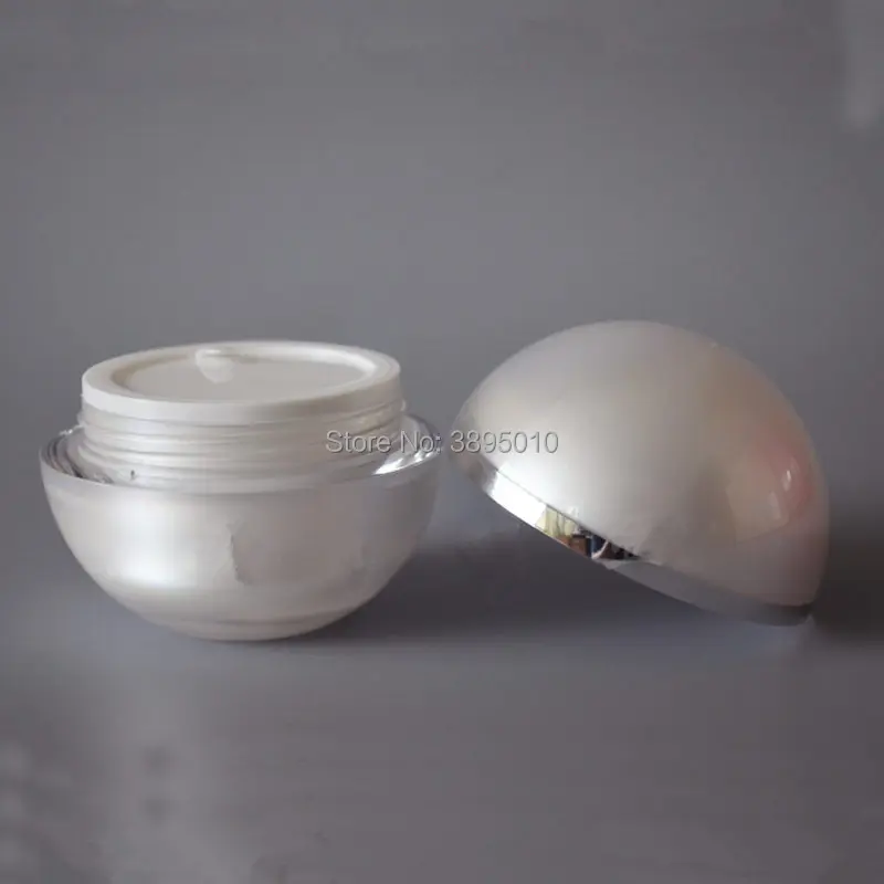 15/30/50g Ball Balm Cream Container , Small Cosmetic Bottles , Empty Acrylic Spherical sample Tin , Skin Care Cream Jar F792