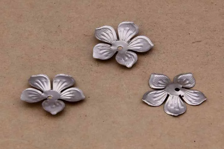 New Flower Filigree Bead Caps End Caps Gold/Rhodium/Bronze Plated 50pc/lot 22mm  DIY Jewelry Components