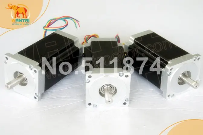 Hot Sell! Wantai 3PCS Nema34 Stepper Motor 85BYGH450D-008 1090oz 99mm 5.6A CE ISO ROHS Router Plasma Engraver Kit Grind Plastic