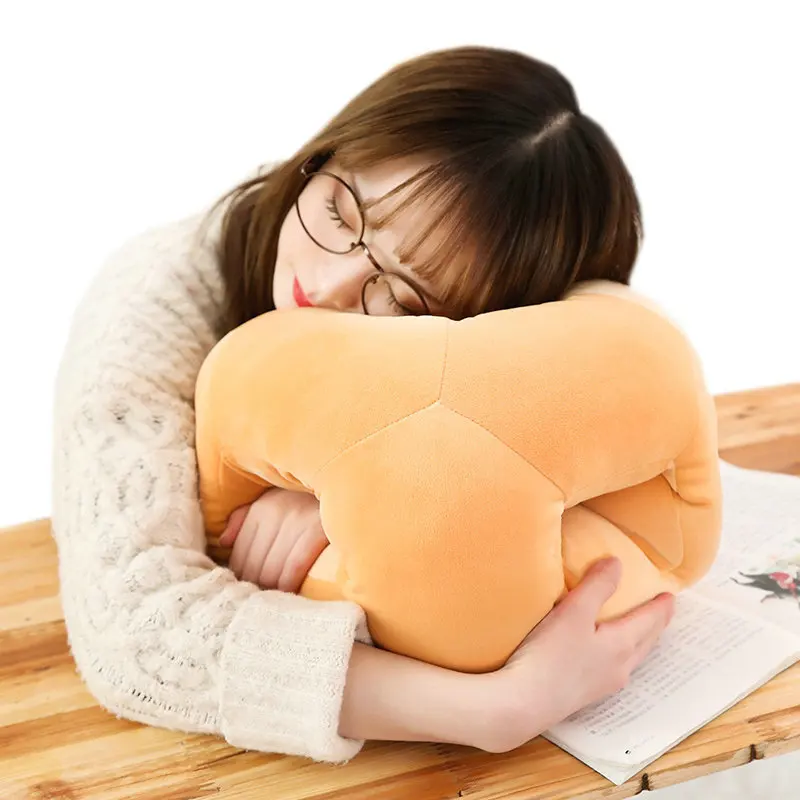 Cube Nap Sleeping Pillow For Office Bread Neck Pillow with Hand Warmer kid School Vote Sleeping on Table Creative gift for Boy