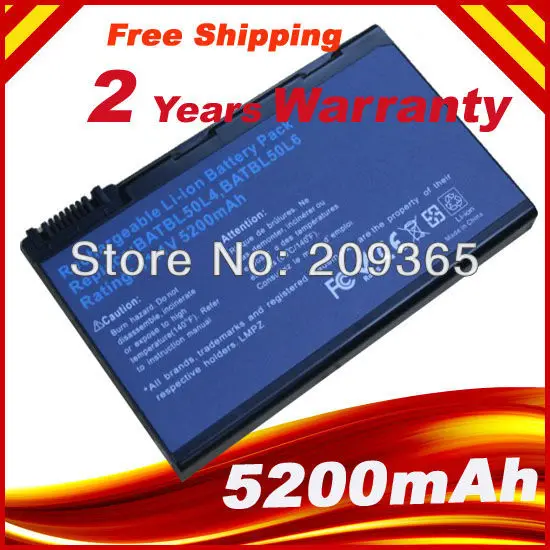 

Laptop Battery For Acer Aspire 3100 3000 3103 3690 3650 5000 5100 5101 5102 5110 5515 5610 5630 BATBL50L4 BATBL50L6