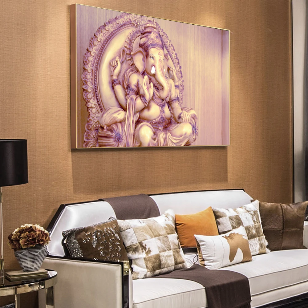 Classical Hindu Gods Wall Art Canvas Prints Ganesha Gods Canvas Paintings On The Wall Hinduism Decorative Pictures Home Decor