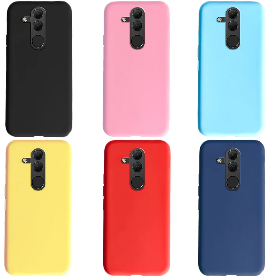 6.3 inch Back Cover For Huawei Mate 20 Lite Soft Silicone Phone Case For Huawei Mate 20 Lite Full Coque Cute Candy Color Housing