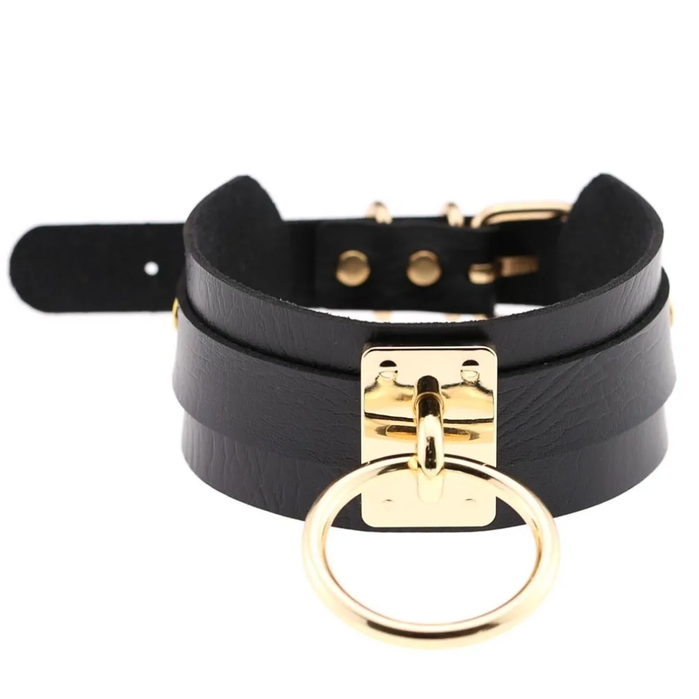 2021 Sexy Leather Choker Necklace Women Harajuku Kawaii Gold Color Metal Fashion Turkish Jewelry Punk Gothic Necklace For Girls