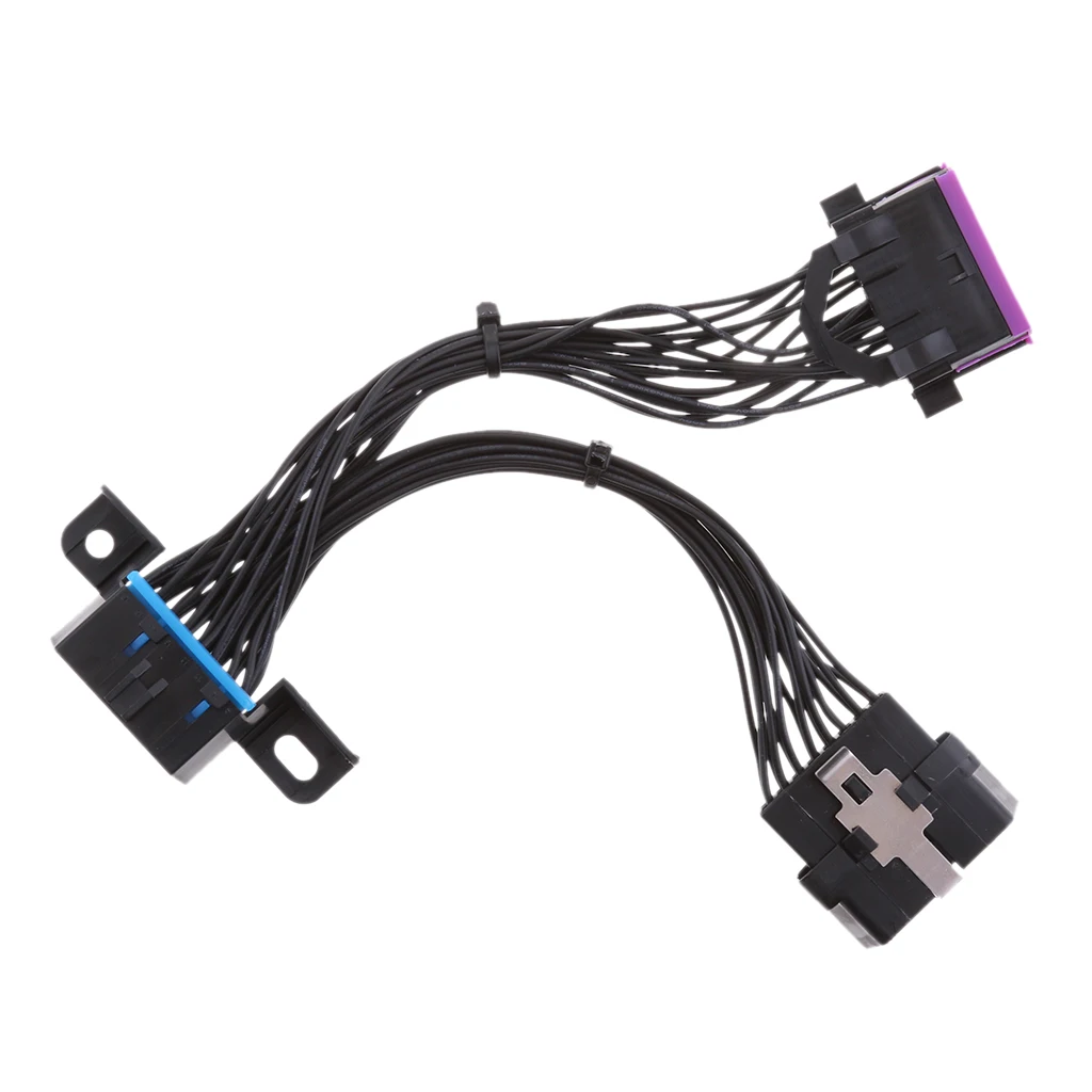 16-Pin 1 to 2 OBD2 OBD II  Y Splitter Male to Female Diagnostic Connector Cable Adapter for All Cars High Performance 20.5cm