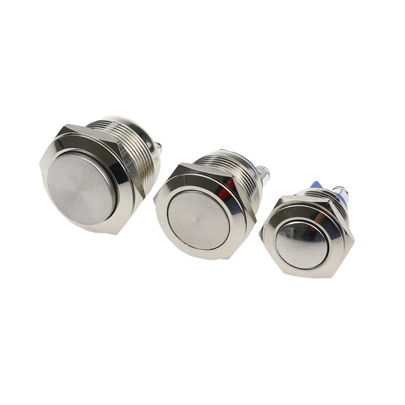12/16/19/22MM High Quality Metal push button switch Reset Button Doorbell Switch Screw Pin Waterproof
