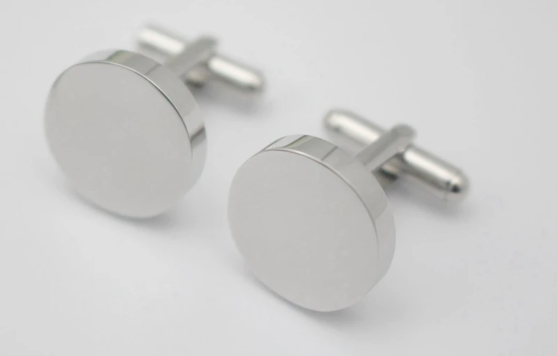 New Arrival Round Thick Cufflinks For Business Shirt Mens Wedding Party 316L Stainless Steel Cuff Links