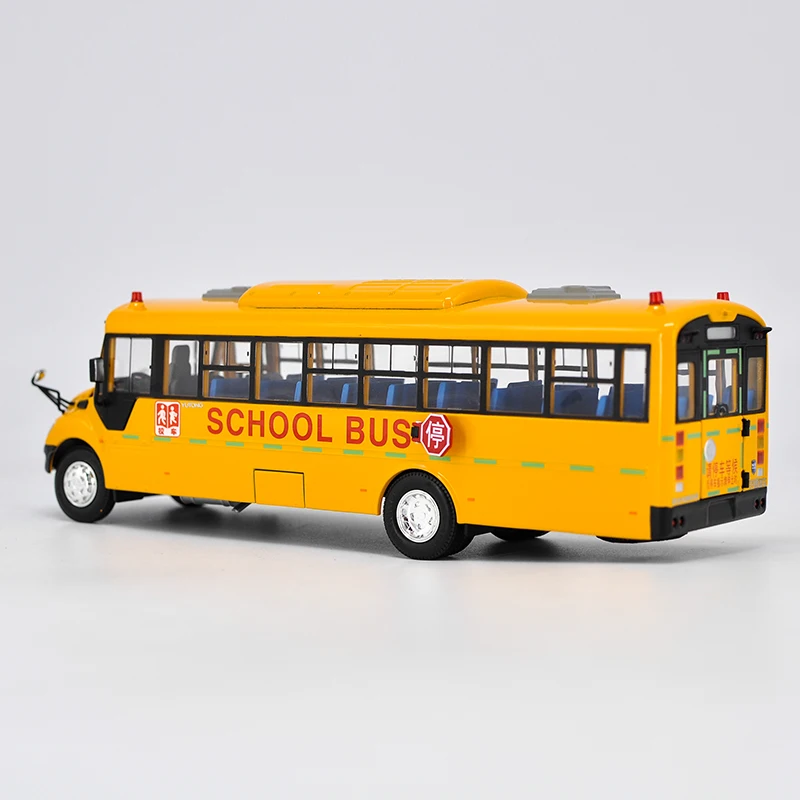 Collectible Alloy Model Gift 1:42 Original Yutong ZK6109DX American School Transit Bus Vehicle DieCast Toy Model For Decoration