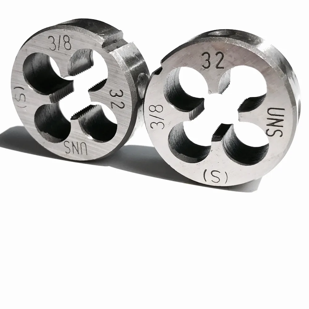 تكلفة بيع 2 قطعة سبائك الصلب المصنوعة Un/unc/unf/unef/uns 3/8 "-16/18/20/24/27/28/32/36/40tpi دليل يموت لصنع المواضيع ذاتية الصنع
