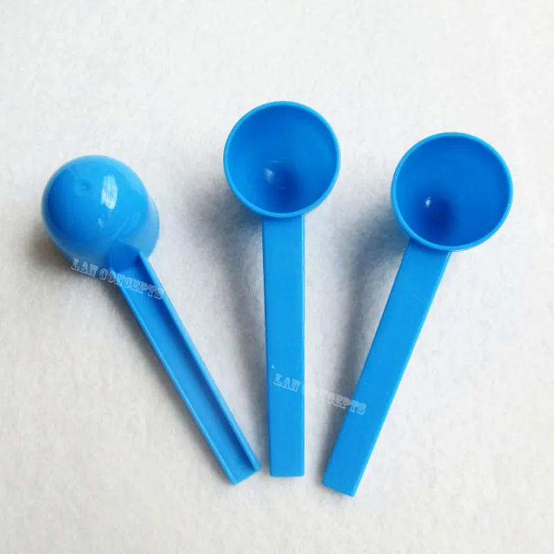 10ML PP Spoon 5g gram Plastic Scoop for medical milk powder Liquid - blue 200pcs/lot free shipping