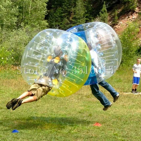 Spedizione gratuita pallone da calcio a bolle diametro 5' (1,5 m) paraurti gonfiabile umano pallone da calcio con paraurti gonfiabile per adulti