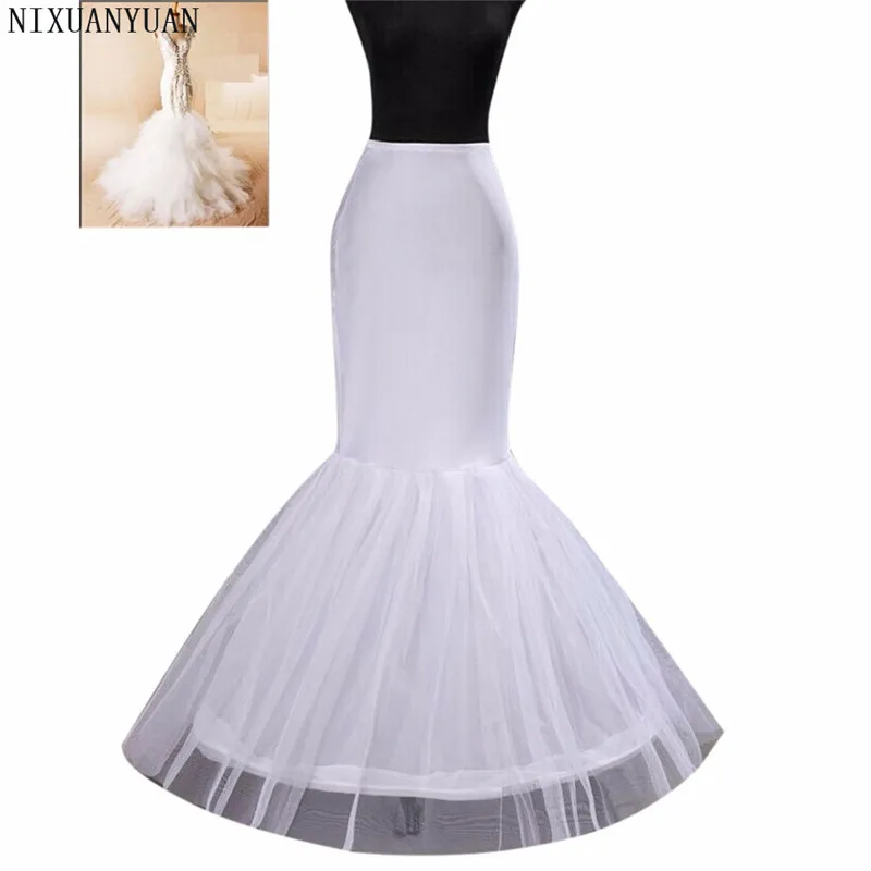 NIXUANYUAN Trasporto Veloce Wedding Accessories Petticoat Vestido Longo A Buon Mercato Crinoline Underskirt Mermaid Nuziale Campana 1 Hoop