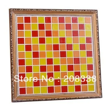 Crystal glass mosaic orange/yellow/ red