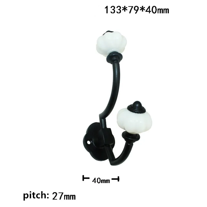 Wall Hooks Alloy Door Hanger With Plastic Hook For Home Hats Bag Coat Clothes Towel Wall Door Hangers Bathroom Accessories,1PC image 2