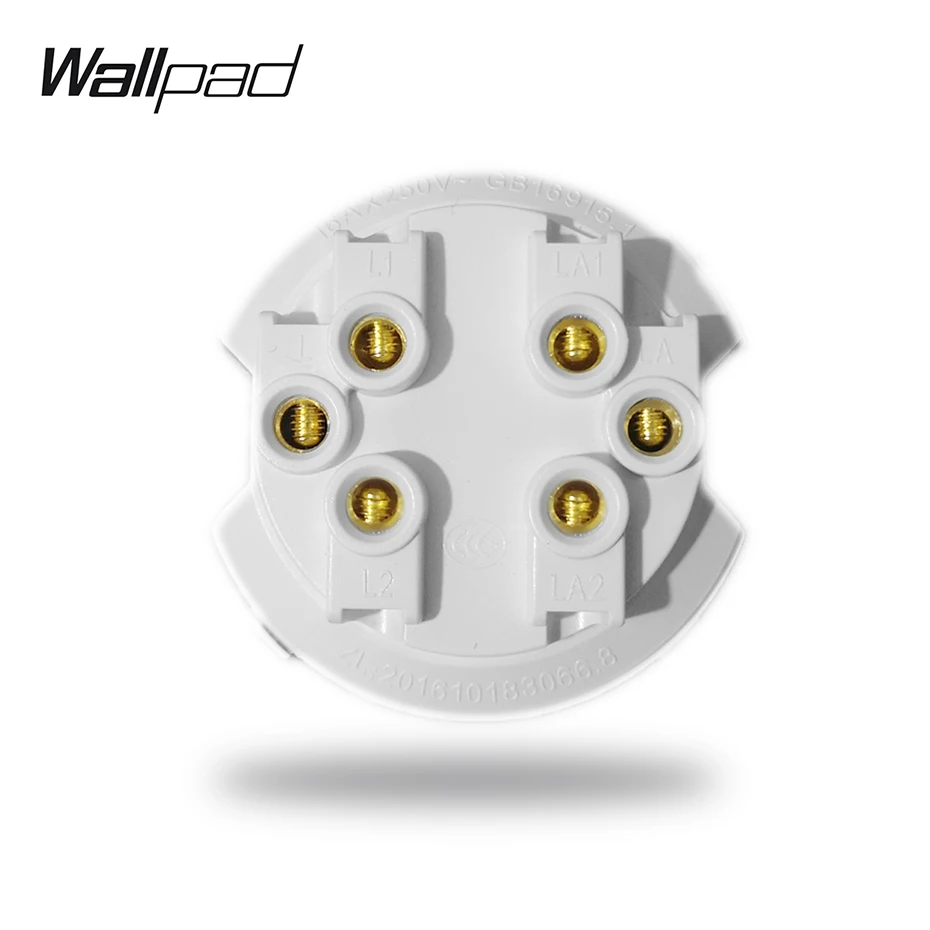 Wallpad L6 Intermediate Crossover Rocker Switch Modular 5 Colors Grey LED Wall Light Power Switch DIY Free Combination
