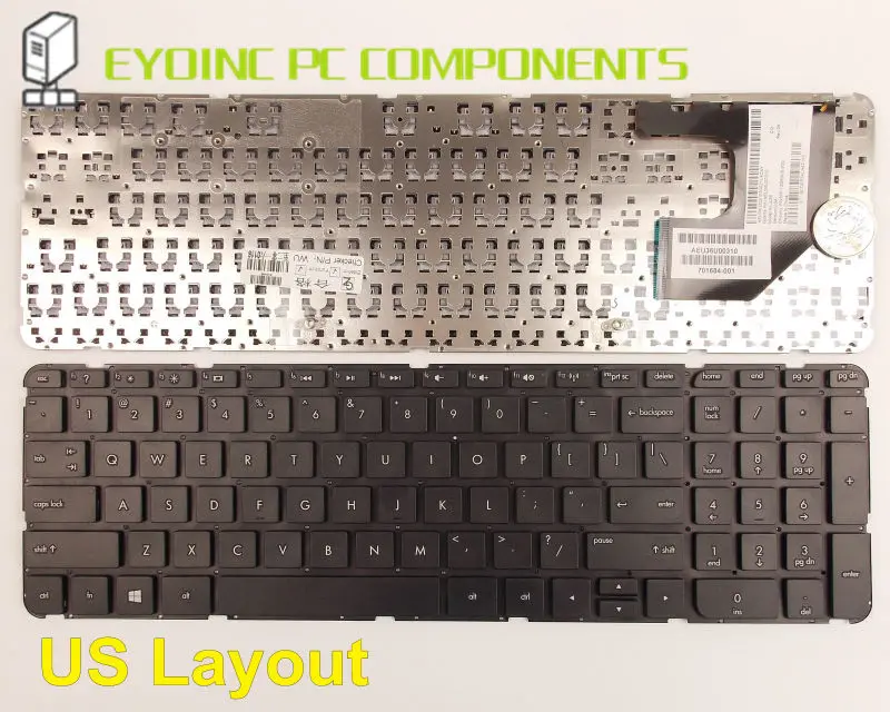 Laptop Keyboard For HP Pavilion TouchSmart Sleekbook 15U 15T 15Z 15-B 15z-b000 15T-B000 Without Frame US Version